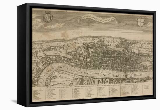 A View of London About the Year 1560-null-Framed Premier Image Canvas