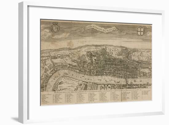 A View of London About the Year 1560-null-Framed Giclee Print