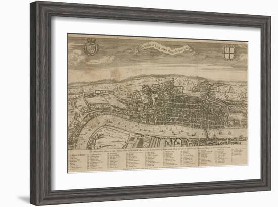 A View of London About the Year 1560-null-Framed Giclee Print