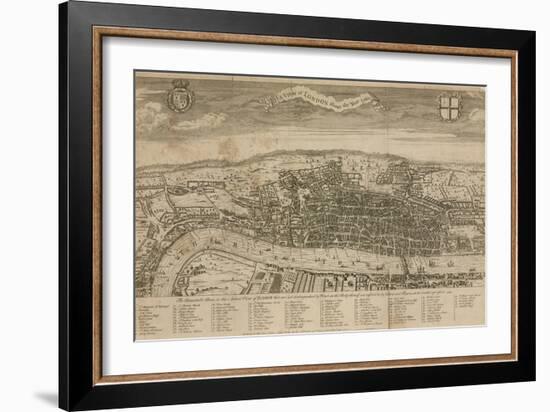 A View of London About the Year 1560-null-Framed Giclee Print