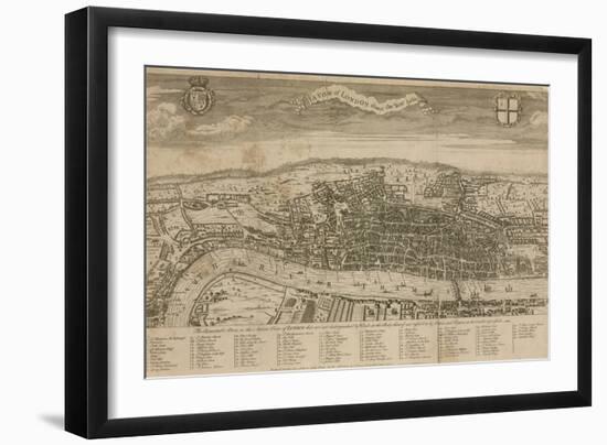 A View of London About the Year 1560-null-Framed Giclee Print