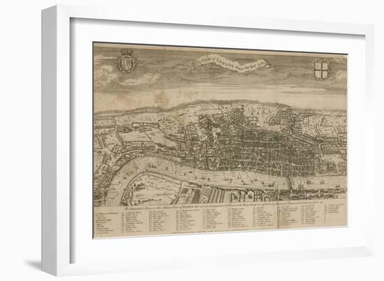 A View of London About the Year 1560-null-Framed Giclee Print