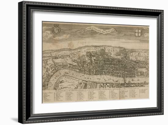 A View of London About the Year 1560-null-Framed Giclee Print