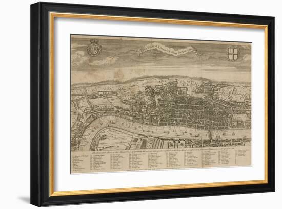 A View of London About the Year 1560-null-Framed Giclee Print