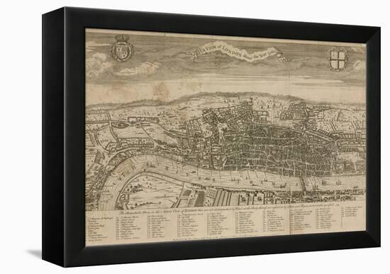 A View of London About the Year 1560-null-Framed Premier Image Canvas