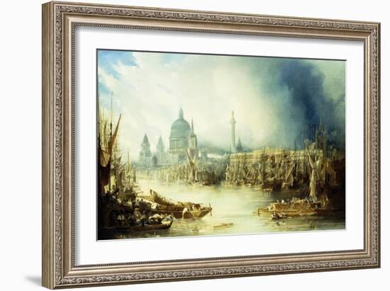 A View of London with St-John Gendall-Framed Giclee Print