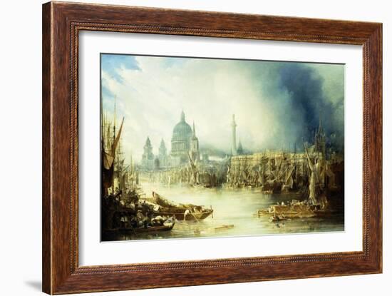 A View of London with St-John Gendall-Framed Giclee Print