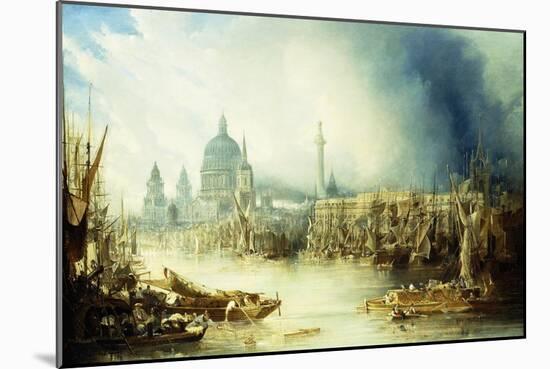 A View of London with St-John Gendall-Mounted Giclee Print