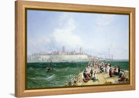 A View of Margate from the Pier, 1868-James Webb-Framed Premier Image Canvas