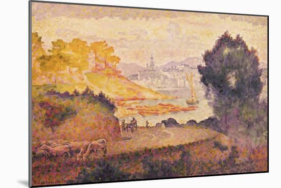 A View of Menton-Henri Edmond Cross-Mounted Giclee Print