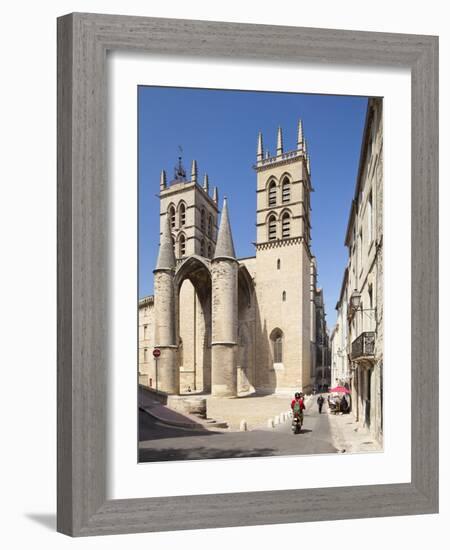 A View of Montpellier Cathedral, Montpellier, Languedoc-Roussillon, France, Europe-David Clapp-Framed Photographic Print