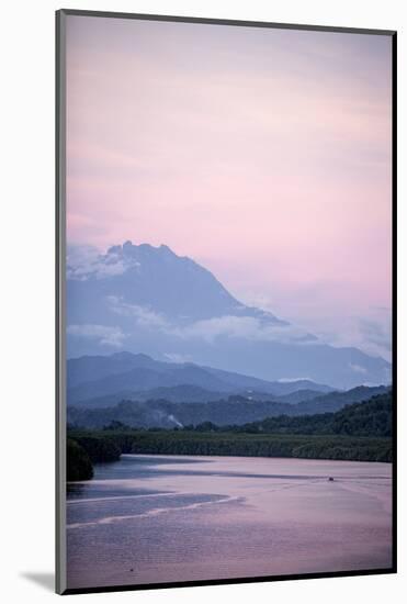 A View of Mount Kinabalu over Menkabong River-James Morgan-Mounted Photographic Print