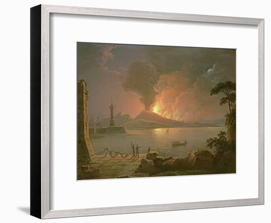 A View of Mount Vesuvius Erupting-Abraham Pether-Framed Premium Giclee Print