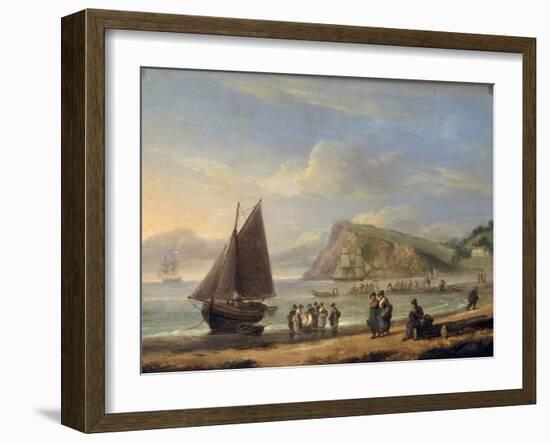 A View of Ness Point - Teignmouth, Devon, 1826-Thomas Luny-Framed Giclee Print