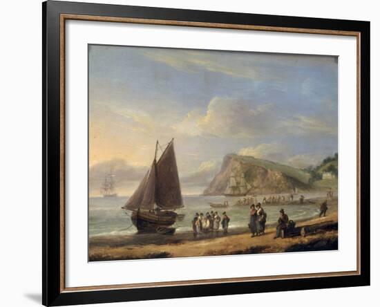A View of Ness Point - Teignmouth, Devon, 1826-Thomas Luny-Framed Giclee Print