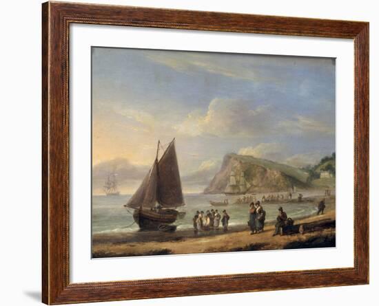 A View of Ness Point - Teignmouth, Devon, 1826-Thomas Luny-Framed Giclee Print