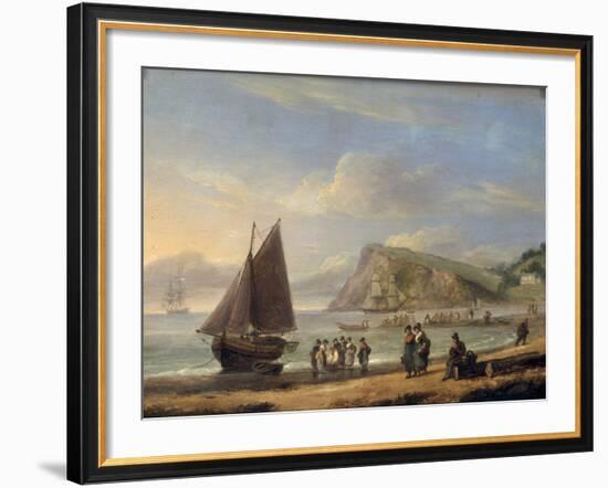 A View of Ness Point - Teignmouth, Devon, 1826-Thomas Luny-Framed Giclee Print