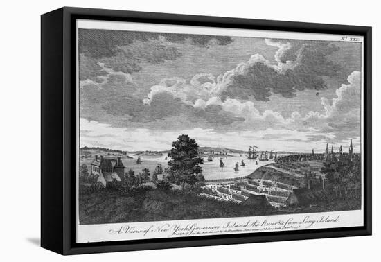 A View of New York, Governors Island, the River from Long Island-A. Hamilton, Jr.-Framed Premier Image Canvas