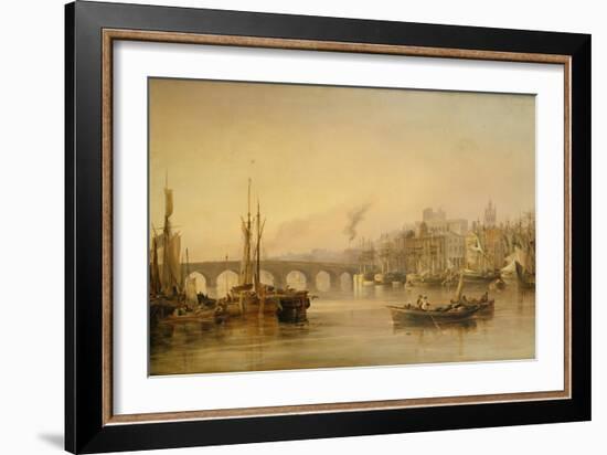 A View of Newcastle from the River Tyne-Thomas Miles Richardson-Framed Giclee Print