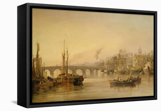 A View of Newcastle from the River Tyne-Thomas Miles Richardson-Framed Premier Image Canvas