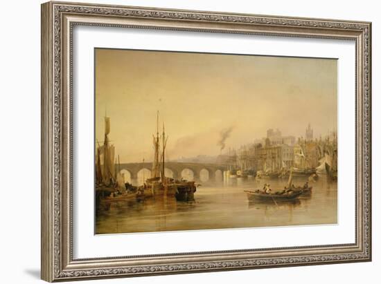 A View of Newcastle from the River Tyne-Thomas Miles Richardson-Framed Giclee Print