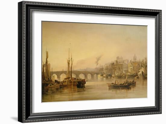 A View of Newcastle from the River Tyne-Thomas Miles Richardson-Framed Giclee Print