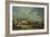 A View of Old London Bridge with Barges on the Thames-Samuel Scott-Framed Giclee Print