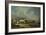 A View of Old London Bridge with Barges on the Thames-Samuel Scott-Framed Giclee Print