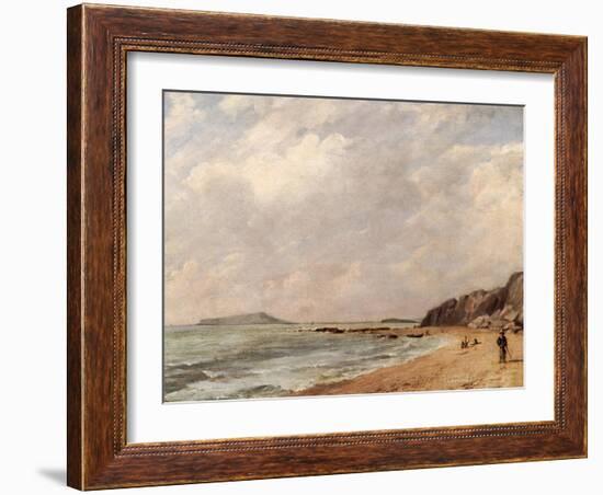 A View of Osmington Bay, Dorset, Looking Towards Portland Island-John Constable-Framed Giclee Print