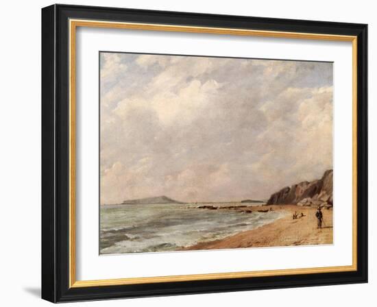 A View of Osmington Bay, Dorset, Looking Towards Portland Island-John Constable-Framed Giclee Print