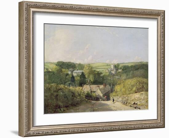 A View of Osmington Village with the Church and Vicarage, 1816-John Constable-Framed Giclee Print