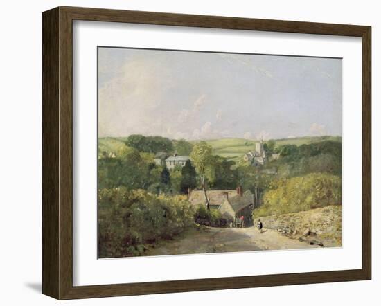 A View of Osmington Village with the Church and Vicarage, 1816-John Constable-Framed Giclee Print