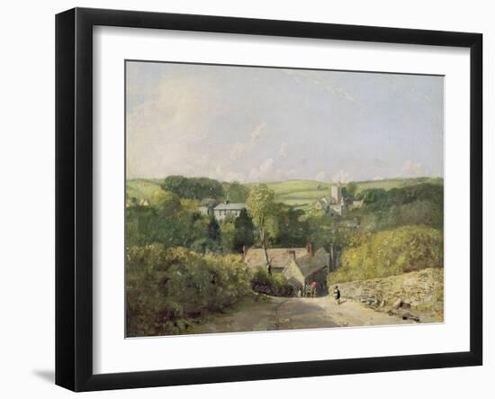 A View of Osmington Village with the Church and Vicarage, 1816-John Constable-Framed Giclee Print