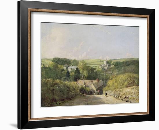 A View of Osmington Village with the Church and Vicarage, 1816-John Constable-Framed Giclee Print