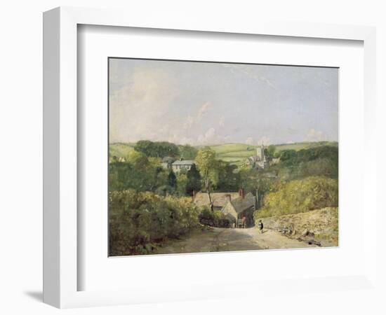 A View of Osmington Village with the Church and Vicarage, 1816-John Constable-Framed Giclee Print