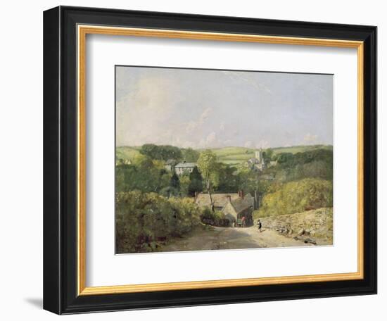 A View of Osmington Village with the Church and Vicarage, 1816-John Constable-Framed Giclee Print