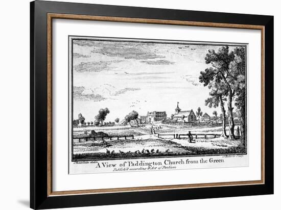 A View of Paddington Church from the Green-Haynes King-Framed Giclee Print