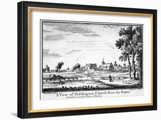 A View of Paddington Church from the Green-Haynes King-Framed Giclee Print