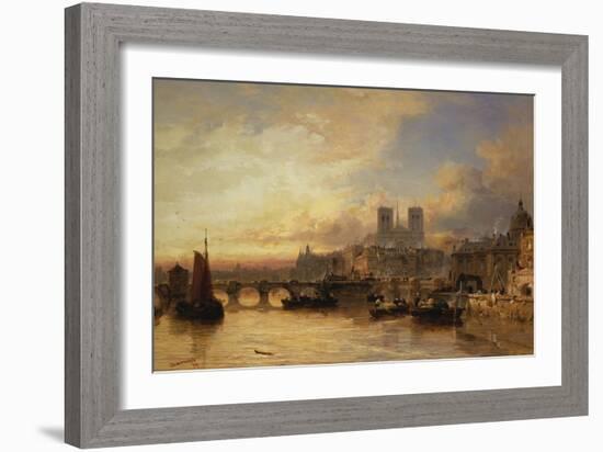 A View of Paris, France-James Webb-Framed Giclee Print