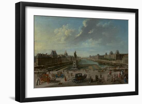 A View of Paris from the Pont Neuf, 1763-Nicolas Jean Baptiste Raguenet-Framed Giclee Print