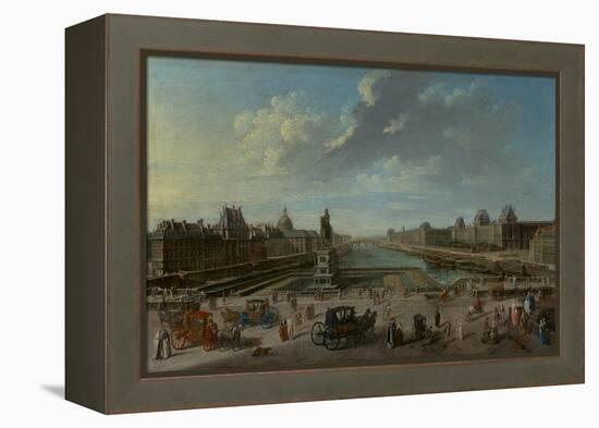 A View of Paris from the Pont Neuf, 1763-Nicolas Jean Baptiste Raguenet-Framed Premier Image Canvas