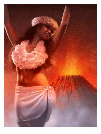 A View Of Pele The Hawaiian Goddess Of The Volcano Art Print Art Com