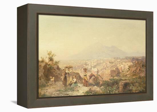 A View of Pompeii by Franz Richard Unterberger-Franz Richard Unterberger-Framed Premier Image Canvas