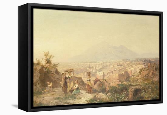 A View of Pompeii by Franz Richard Unterberger-Franz Richard Unterberger-Framed Premier Image Canvas