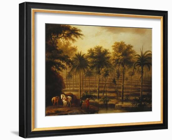 A View of Roaring River Cascades, Jamaica-John Milton-Framed Giclee Print