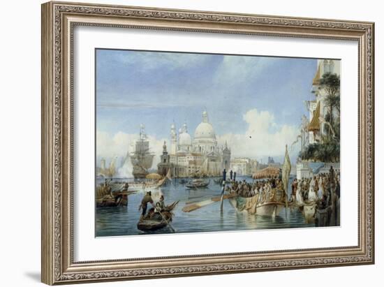 A View of Santa Maria della Salute, Venice-Alexandre Francia-Framed Giclee Print