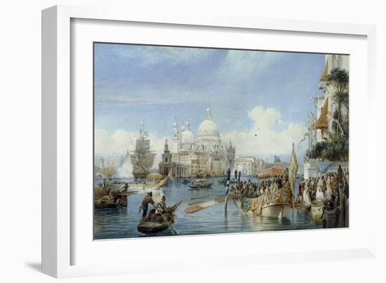 A View of Santa Maria della Salute, Venice-Alexandre Francia-Framed Giclee Print