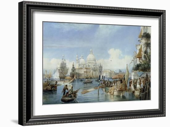 A View of Santa Maria della Salute, Venice-Alexandre Francia-Framed Giclee Print