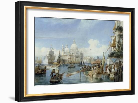 A View of Santa Maria della Salute, Venice-Alexandre Francia-Framed Giclee Print