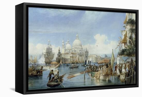 A View of Santa Maria della Salute, Venice-Alexandre Francia-Framed Premier Image Canvas